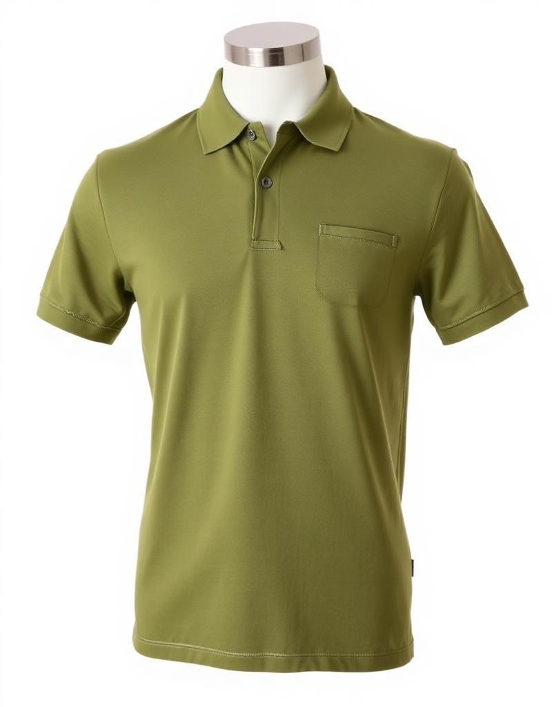 Olive Pique Polo