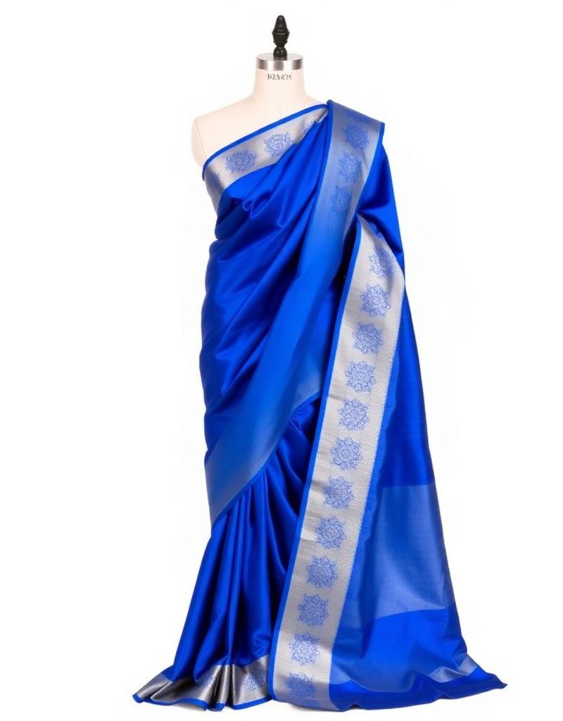 Royal Blue Heritage Saree
