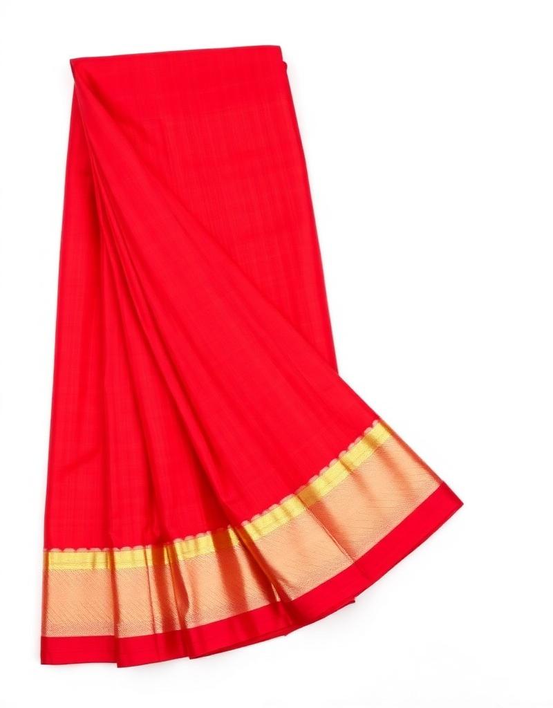 Crimson Silk Saree
